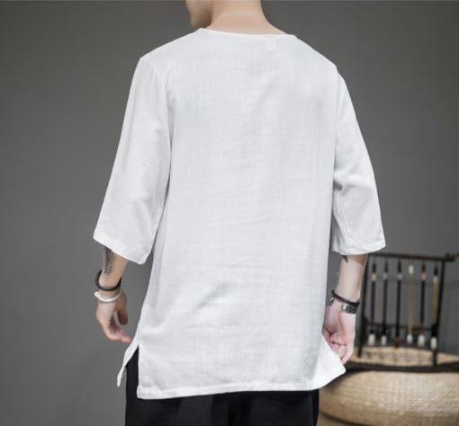 Áo Linen Nam Xẻ Tà
