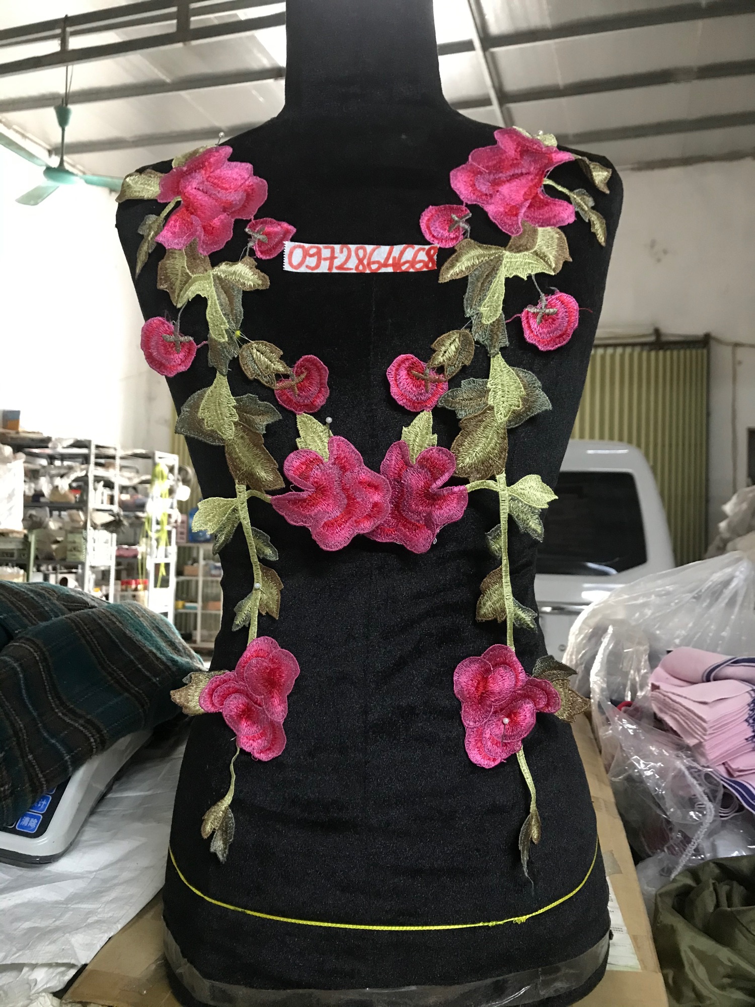 Cặp Hoa thêu H97