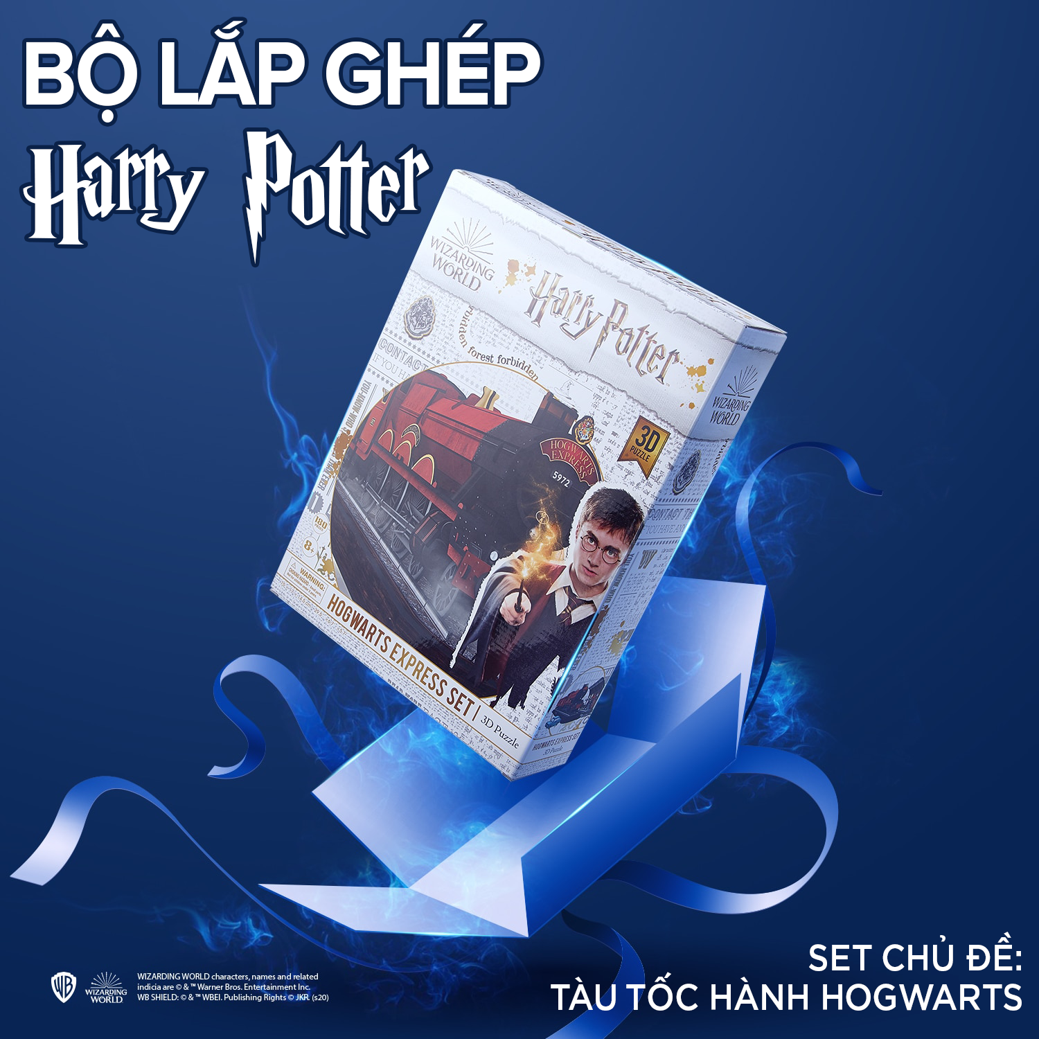Mô hình lắp ráp giấy CubicFun 3D Harry Potter - Tàu tốc hành Hogwarts