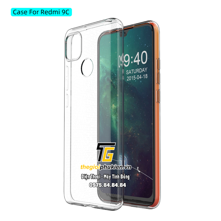 Ốp lưng silicon dẻo trong suốt Xiaomi Redmi 9C