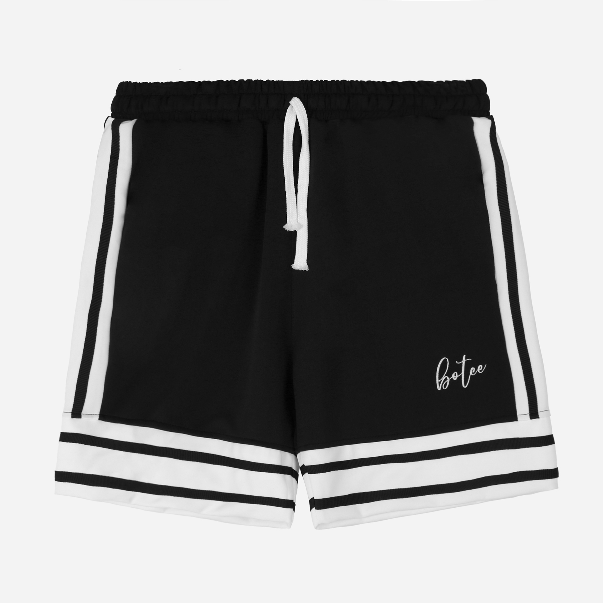 Quần short 2 sọc unisex nam nữ thể thao vải poly 2 da 4 chiều BeWay