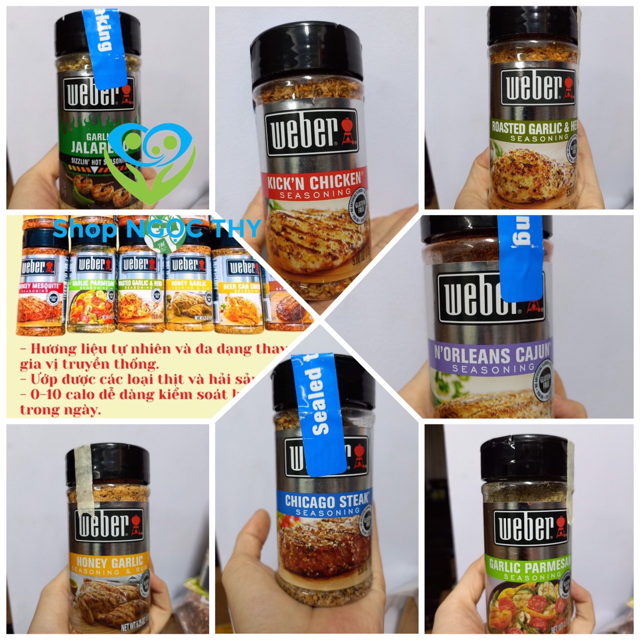 Gia vị ướp/nêm ăn kiêng Weber date xa HÀNG Mỹ CAO CẤP THƠM NGON