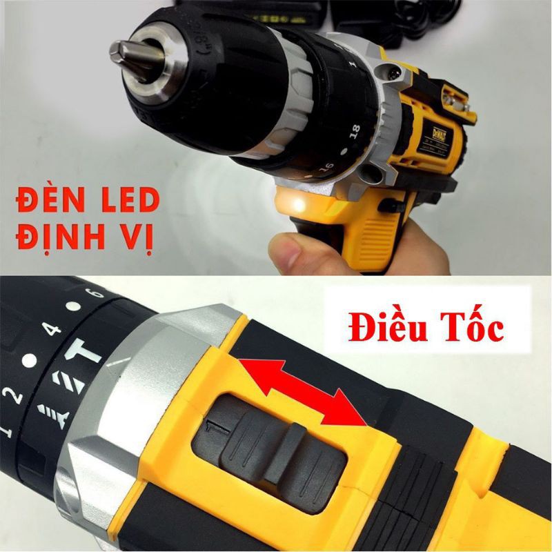 Khoan 36v Dewalt 1 Sạc 2 Pin Full Phụ Kiện