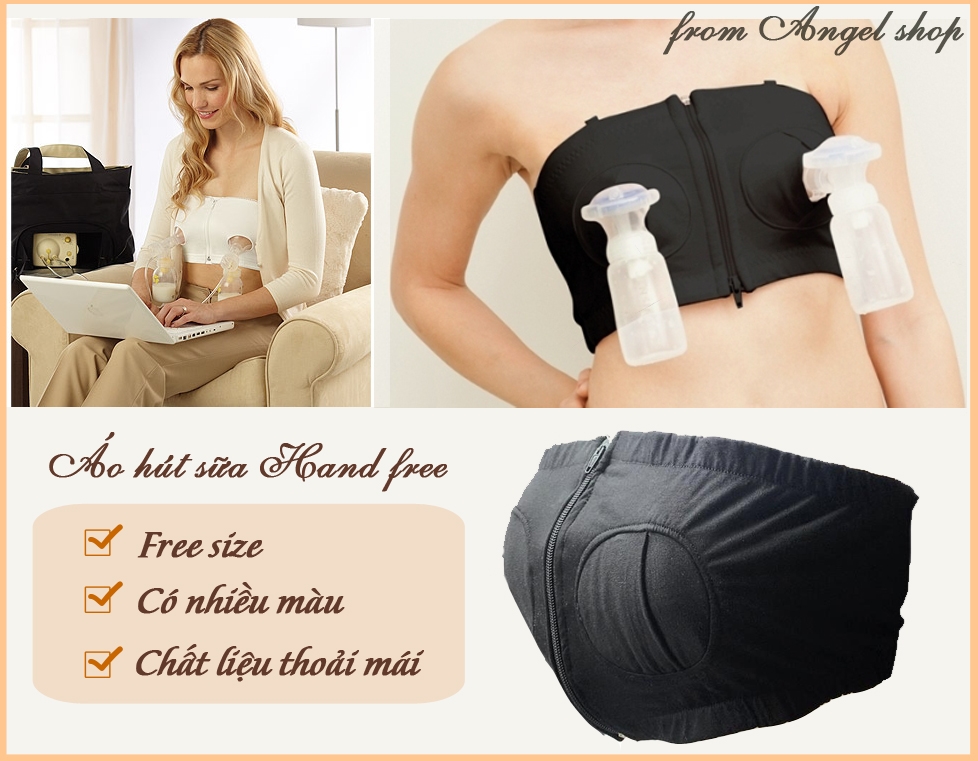 Áo hút sữa rảnh tay có cúc bấm điều chỉnh cỡ cho mẹ bỉm sữa