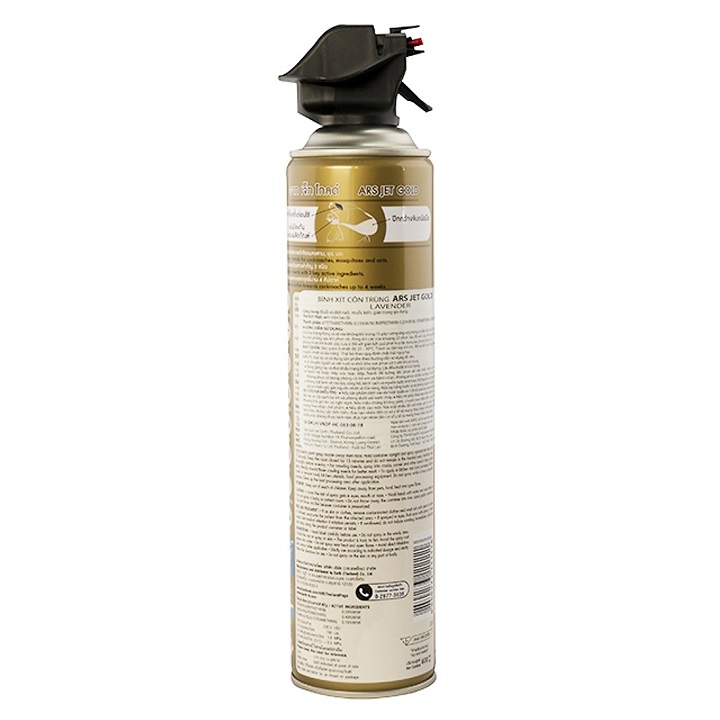 Bình xịt côn trùng (Muỗi, kiến, gián,...) ARS Jet Gold hương Lavender 600ml