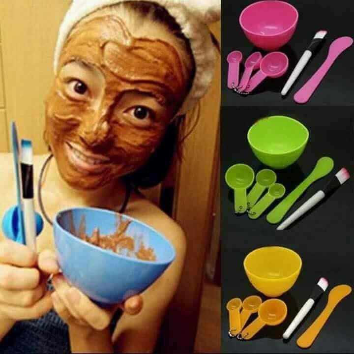[HCM]Bộ bát trộn mặt nạ kèm cọ rửa mặt