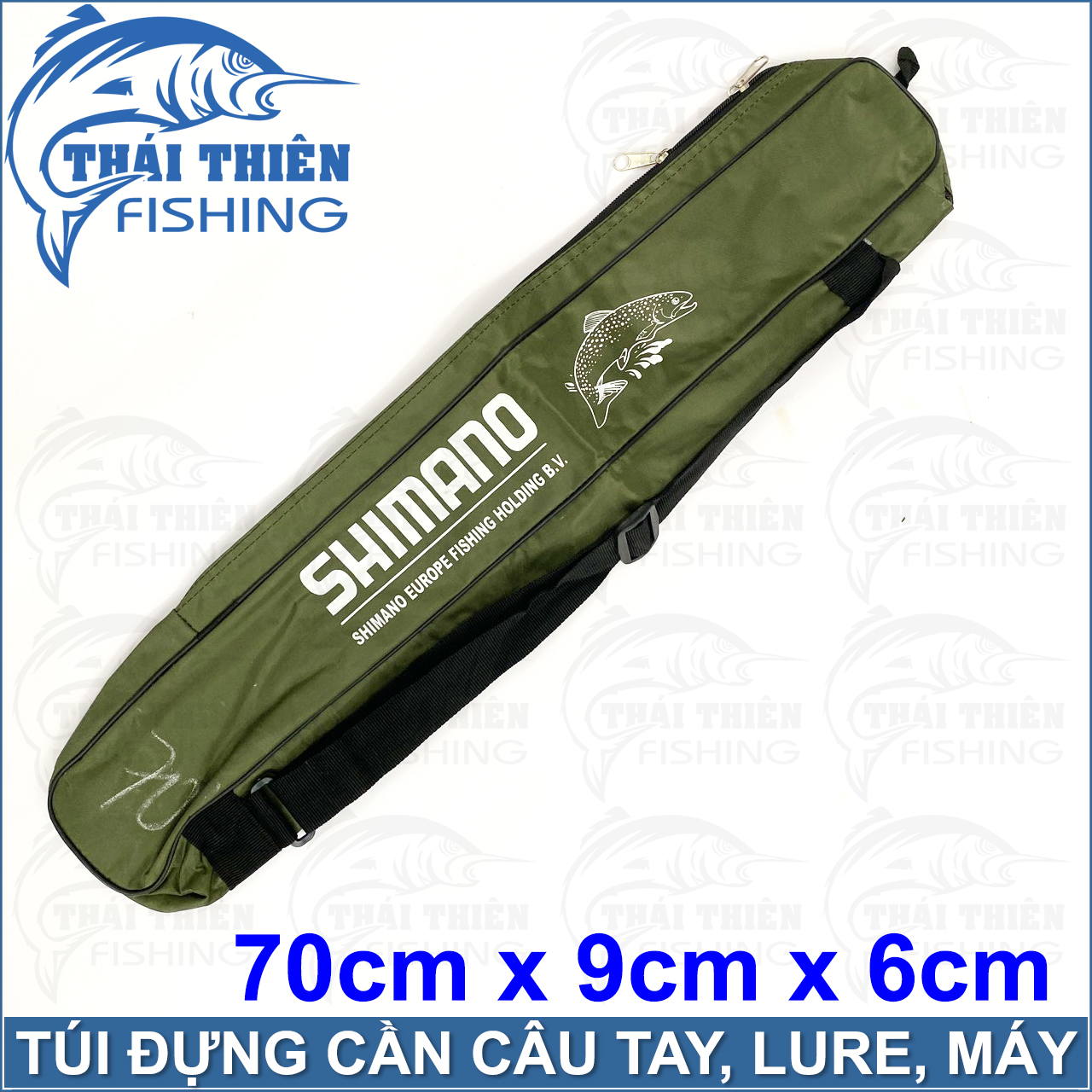 Bao đựng cần câu cá shinano dạng mềm chất liệu vải dù dùng đựng cần tay, máy, lure