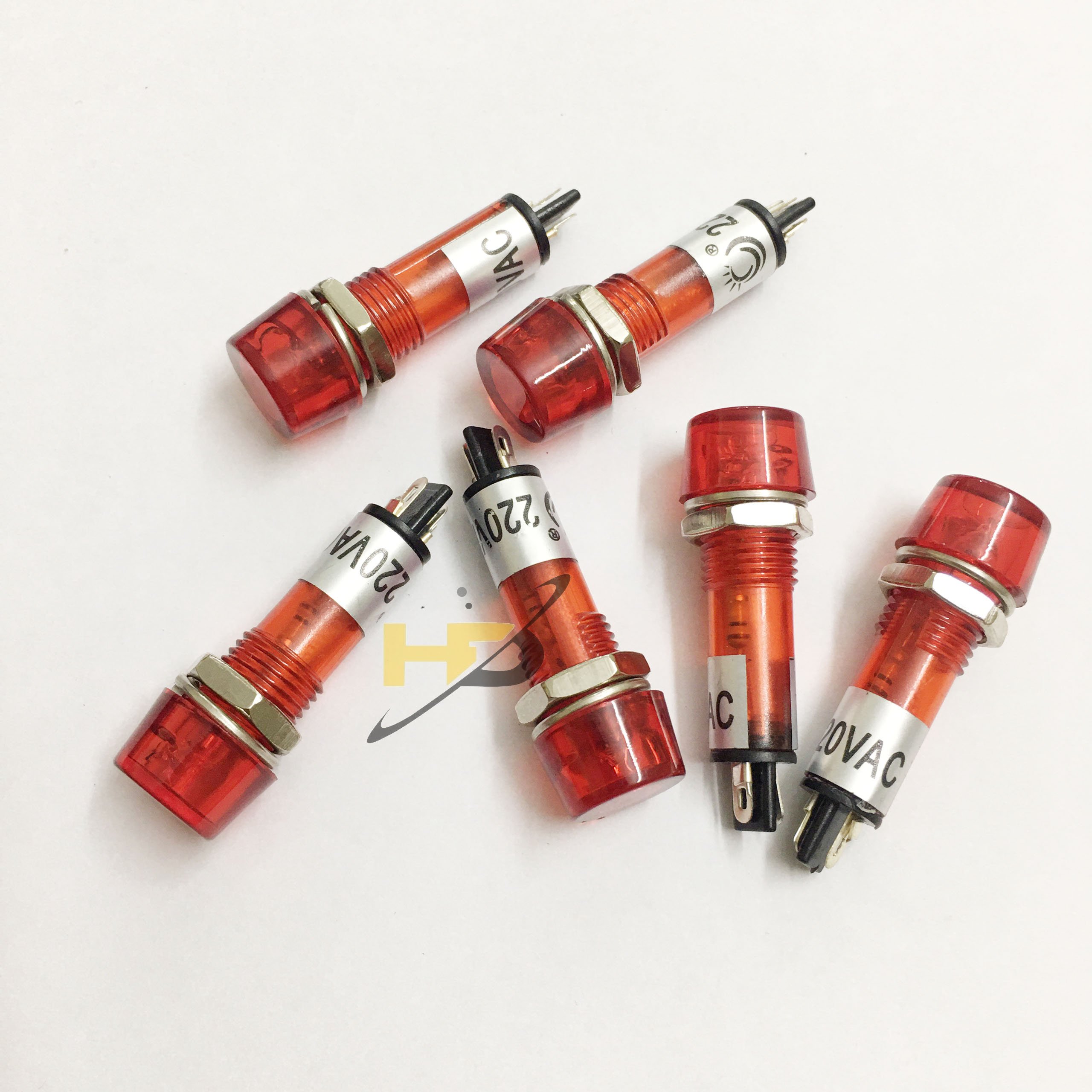 Led đèn báo màu đỏ 10mm tín hiệu đèn ac 220v, led đỏ 220v chất lượng