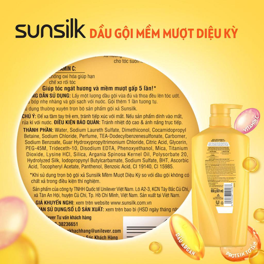 DẦU GỘI SUNSILK CHAI 650G / 900G