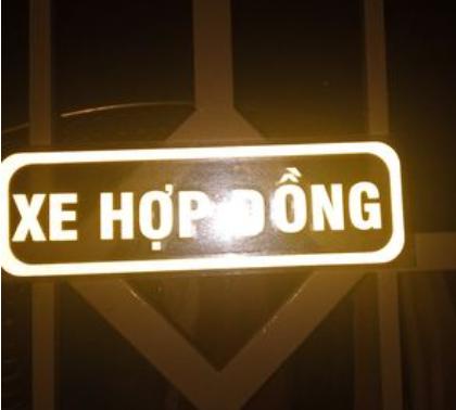 Decal phản quang 3M chữ " XE HỢP ĐỒNG "