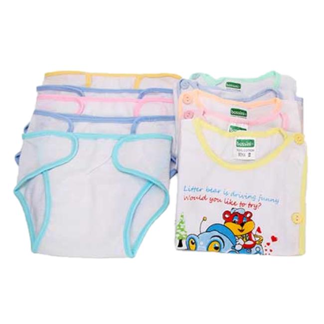 [HCM]27 Món Đồ Dùng màu chuẩn bị sinh Cho Bé Sơ Sinh (5 Áo tay dài + 5 Quần Dài + 10 Bao Tay Chân + 2 Nón + 5 Tã)