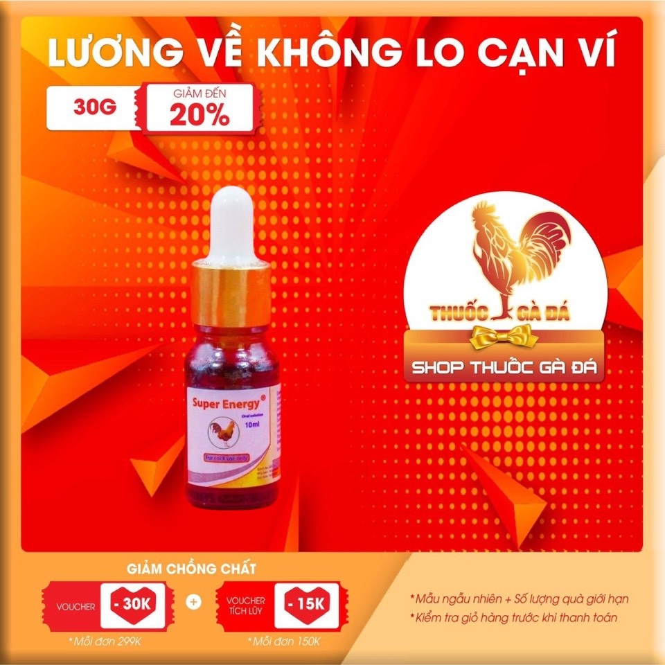 Thuốc nuôi gà đá tăng bo SUPER ENERGY -Thuốc nuôi cho gà đá. Đặc biệt trị lõn lẽn, thuốc dành cho gà đá, thuốc nuôi gà lỏn lẻn, thuốc gà đá, thuốc nuôi gà
