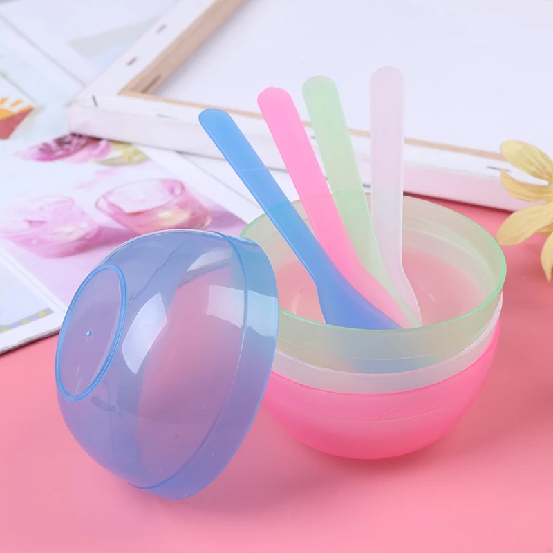 Combo bát thìa chổi nhựa đắp mặt nạ