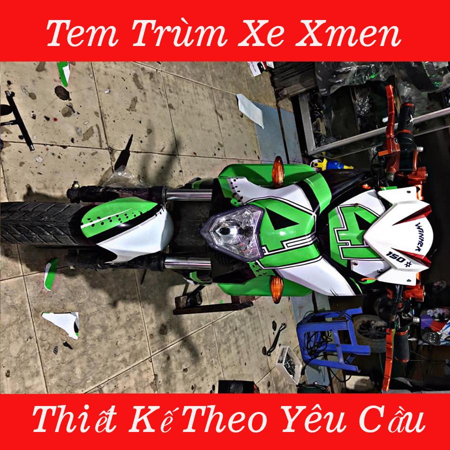 Tem trùm xe điện Xmen Xanh Trắng