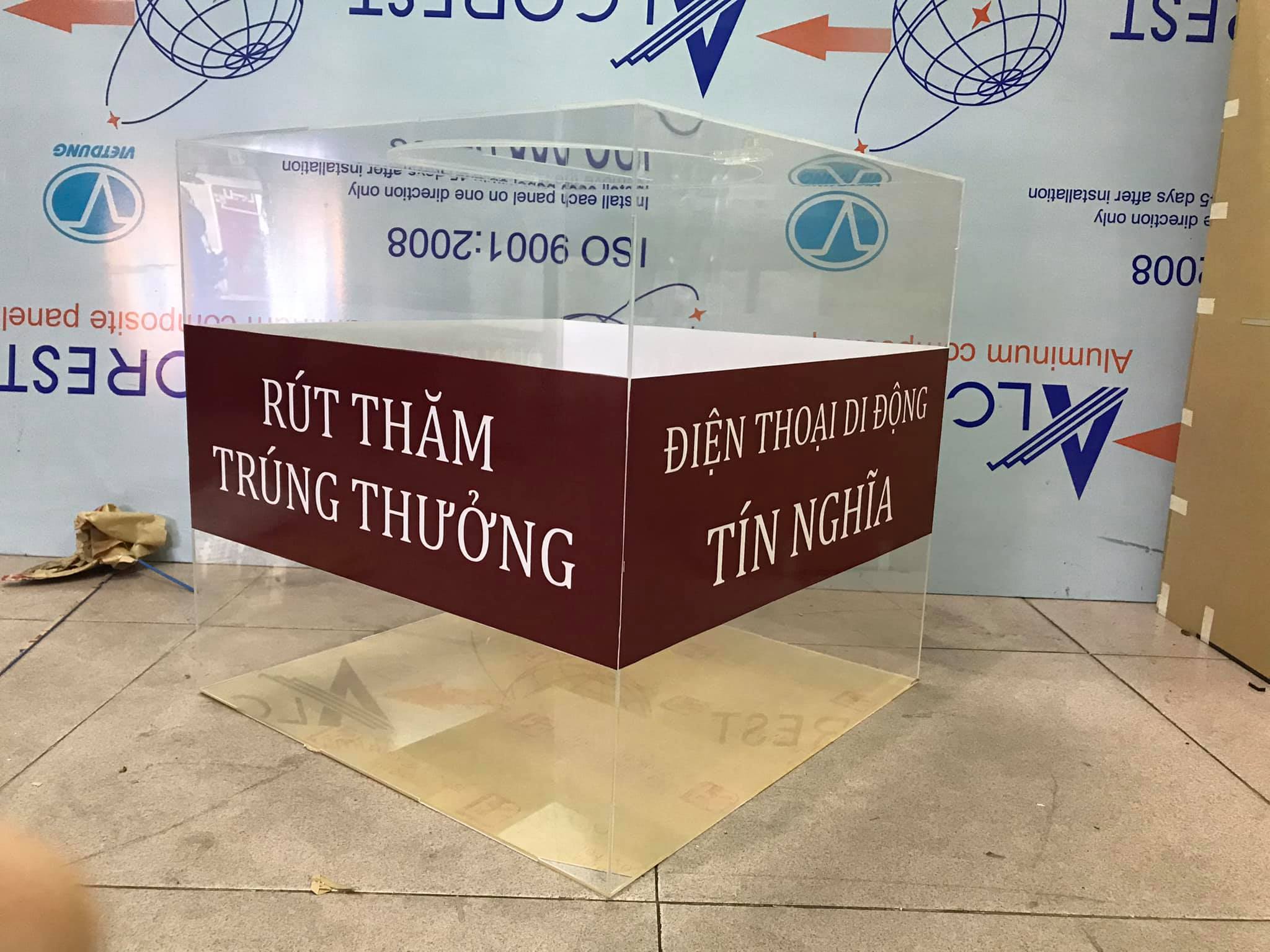Hòm Phiếu Mica,Thùng bốc thăm, Đủ size, chất lượng, giá rẻ