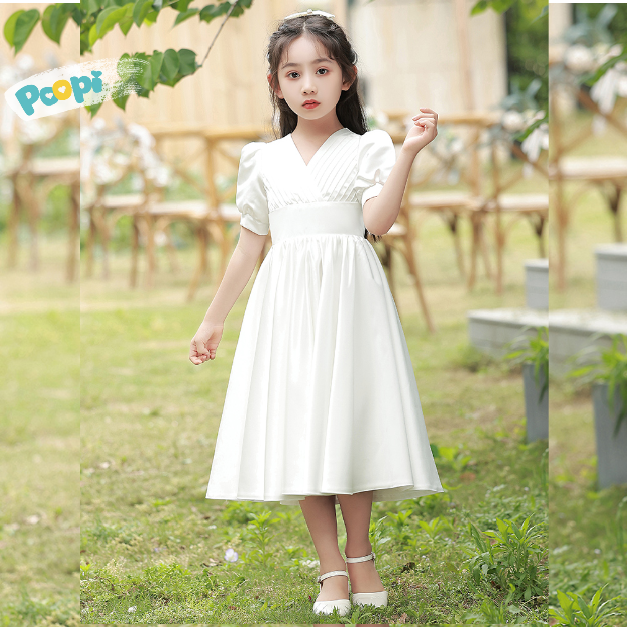 Váy bé gái poopi đầm công chúa dự tiệc cho bé kiểu cánh tiên dễ thương
