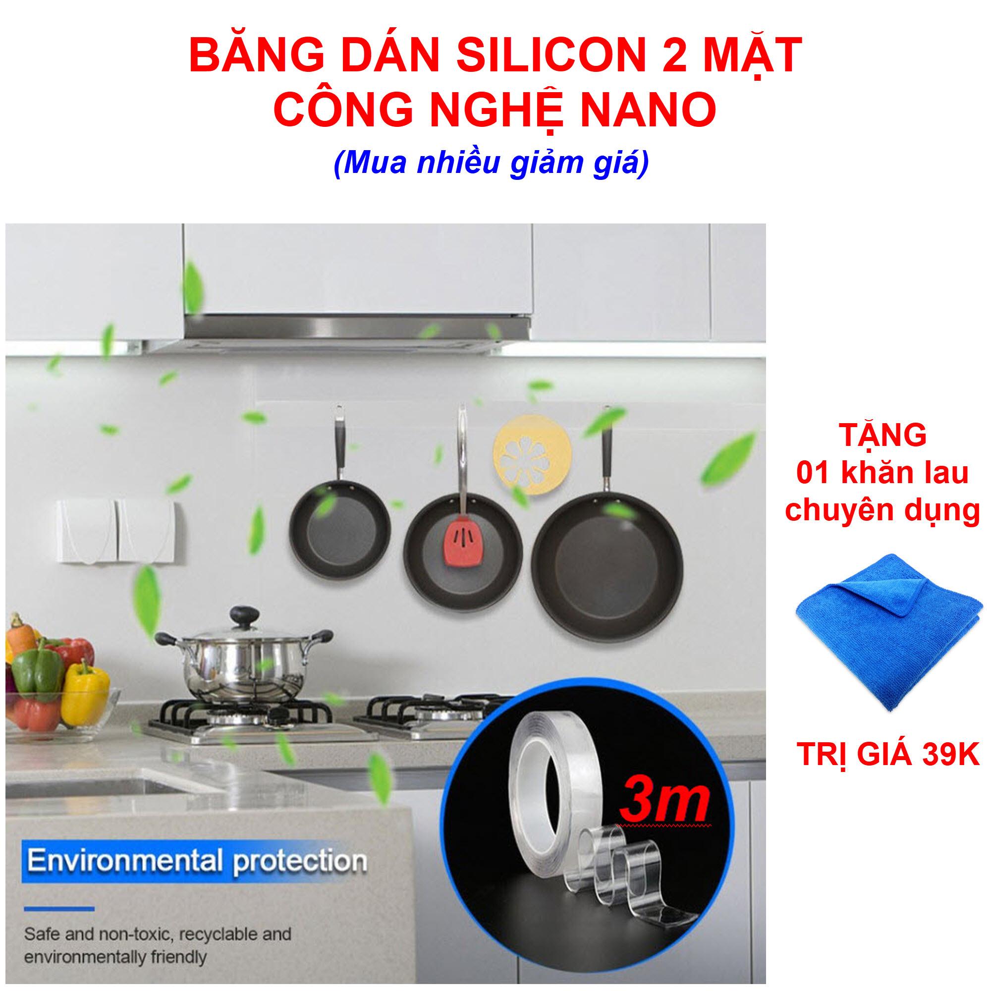 Cuộn Băng Keo Trong Suốt Dán Siêu Dính Chịu Lực Cả 2 Mặt Dính Trên Mọi Bề Mặt - Băng keo 2 mặt trong suốt cuộn dài 3m trên mọi bề mặt siêu chắc chắn-Băng Keo 2 Mặt Đa Năng Nano Treo Tường Keo dán Băng Keo Có Thể Giặt Có Thể Tái Sử Dụng