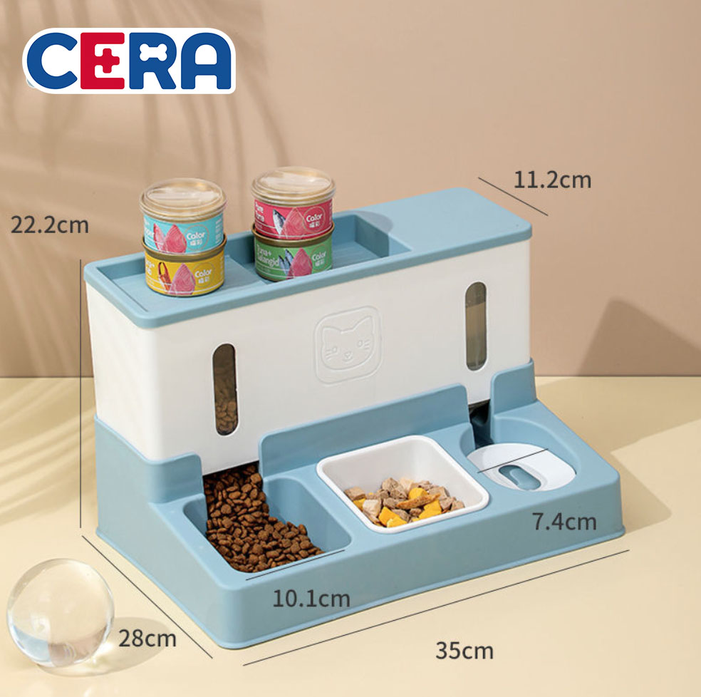 Bộ Bát Ăn Đựng Nươc, Hạt Và Pate Cho Thú Cưng - Bát Ăn 018