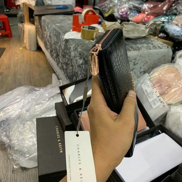 Ví Dài Cầm Tay CNK Full Tag Full Box, Whitebag