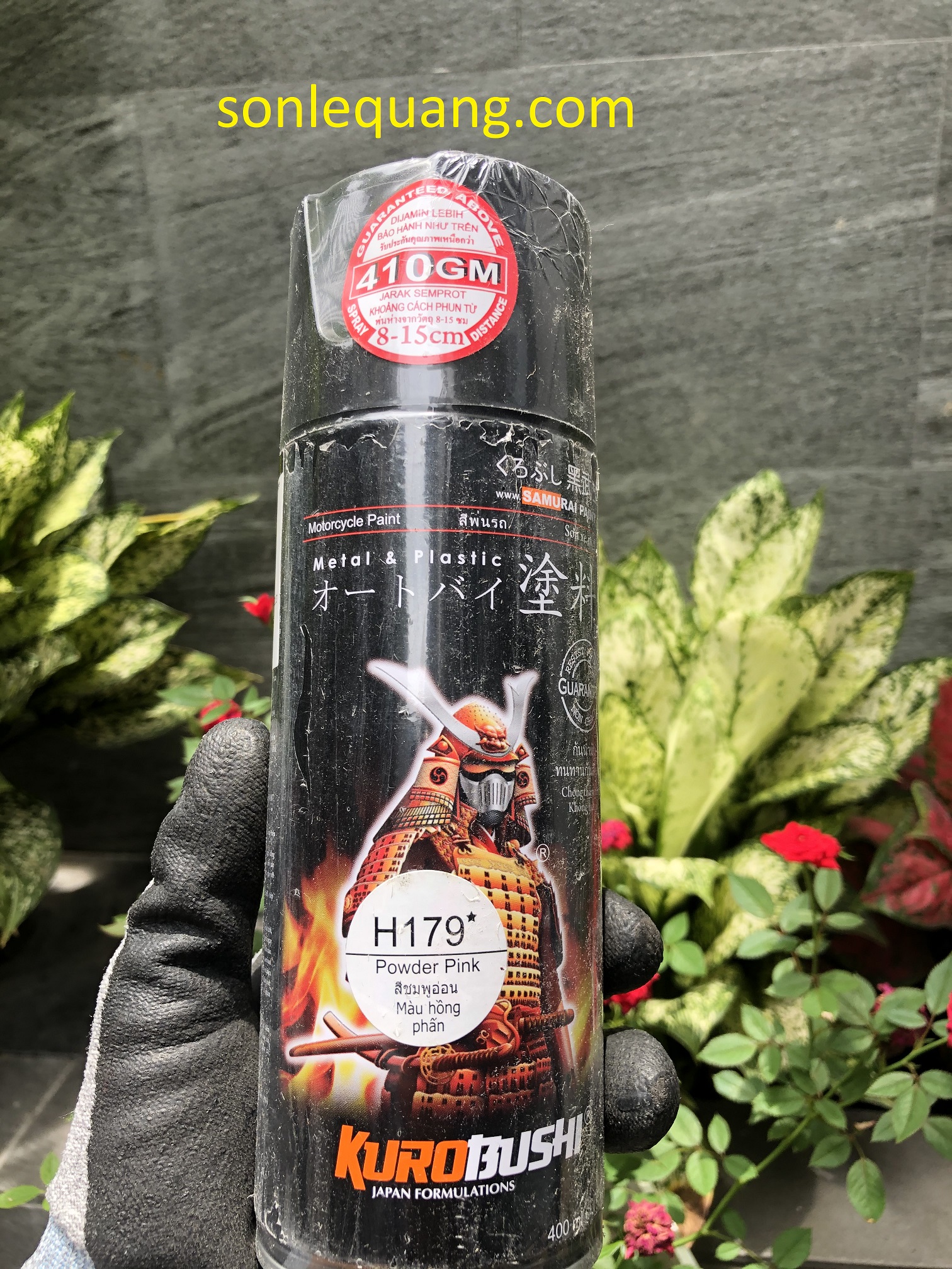 Chai sơn xịt Samurai màu hồng phấn H179