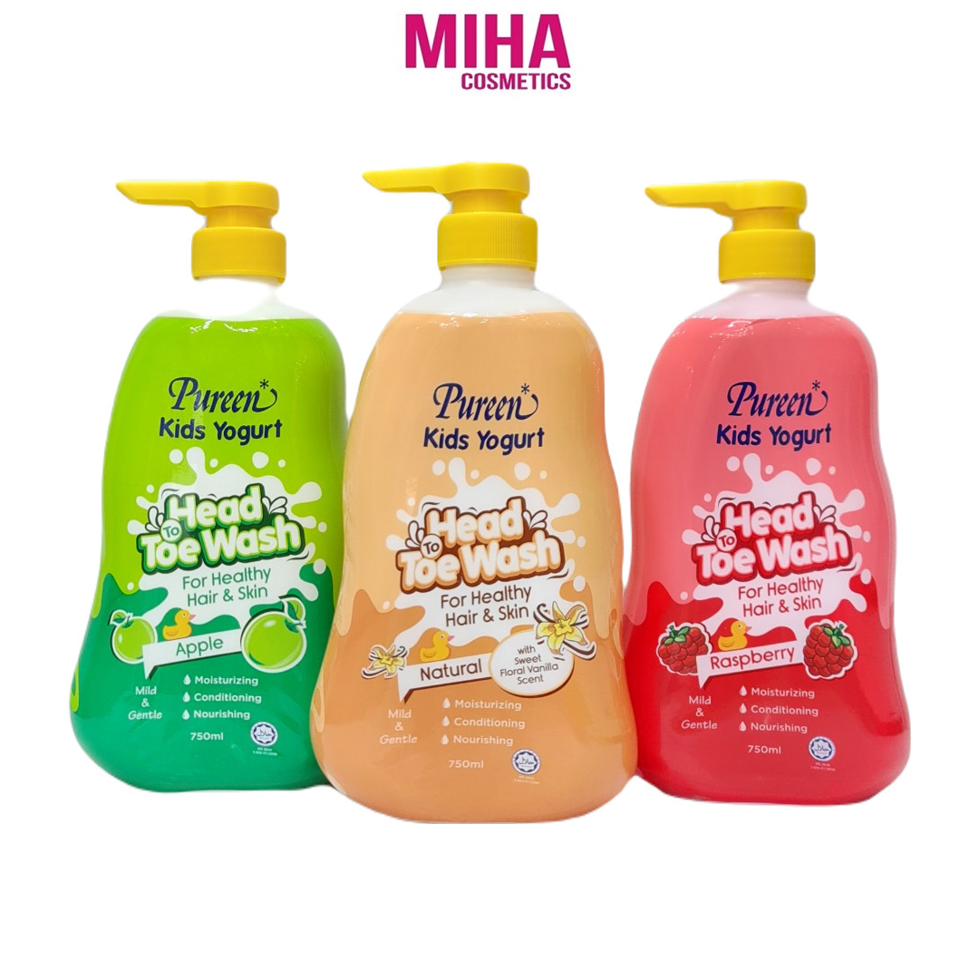 Sữa Tắm Gội Toàn Thân Cho Bé Pureen 750ml Malaysia