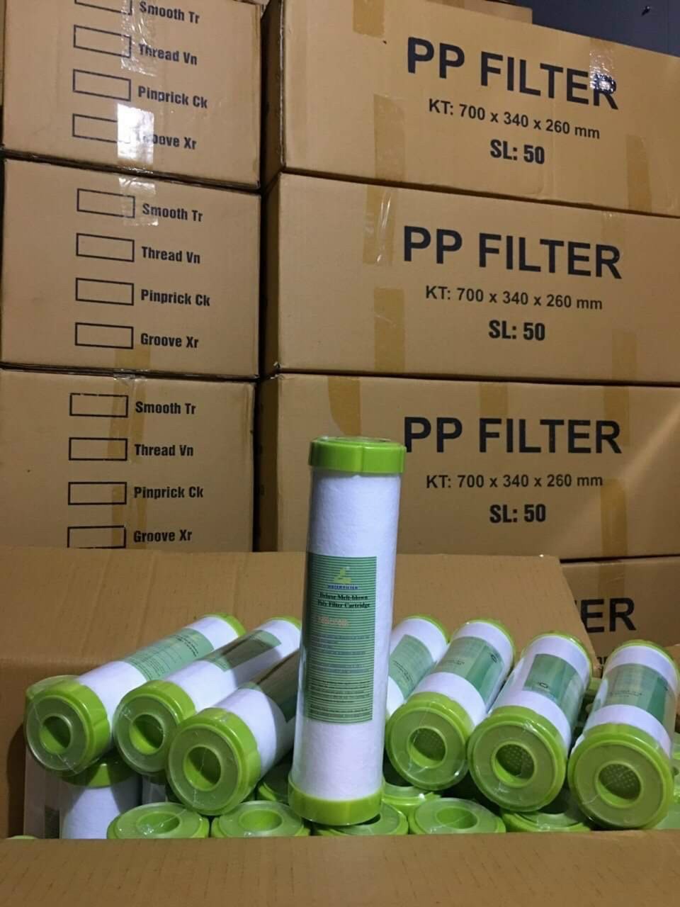 Lõi lọc nước pp số 1 thường 5 micron có đầu bịt