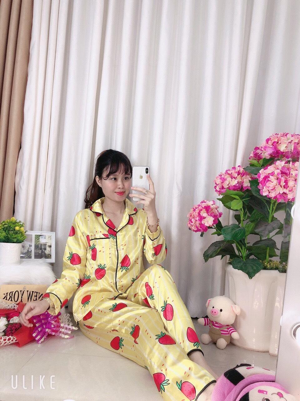 Bộ Pijama mặt ở nhà sọc trái dâu -MTB
