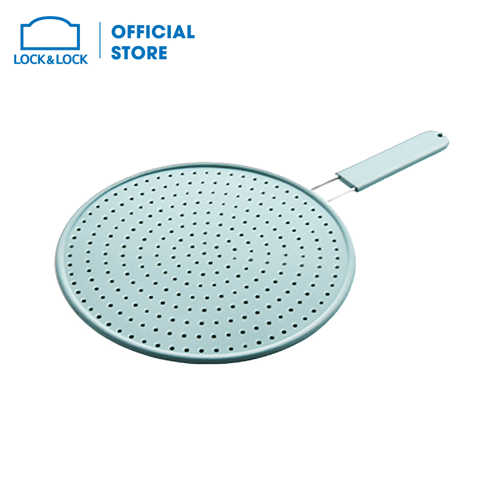 Nắp silicone chống văng dầu mỡ 28cm Lock&Lock -SC-CKT206 -có tay cầm inox