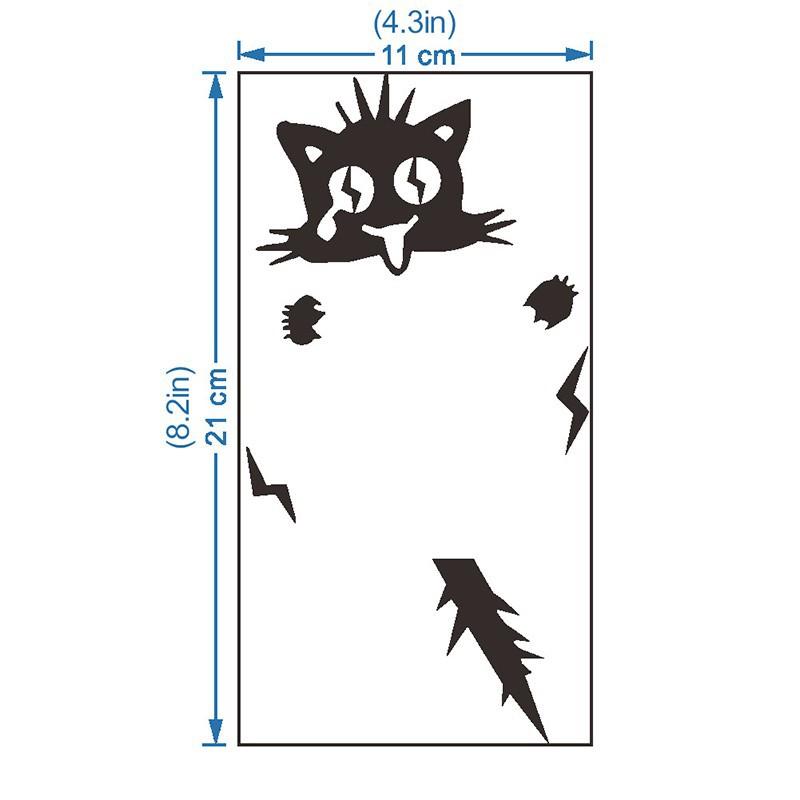 2 bộ decal dán tường - trang trí ổ điện hình mèo