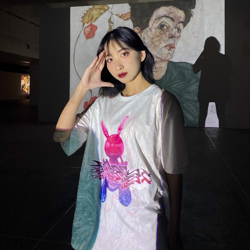 [YP]PARADOX's Black T-shirt COTTONTAIL TEE (Black)