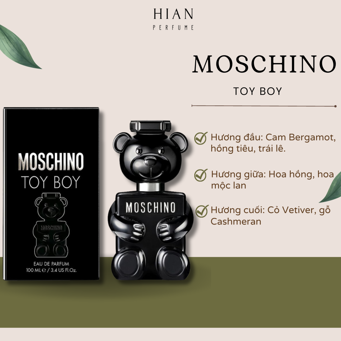 Nước hoa chiết Moschino Toy Boy Eau de Parfum 10ml