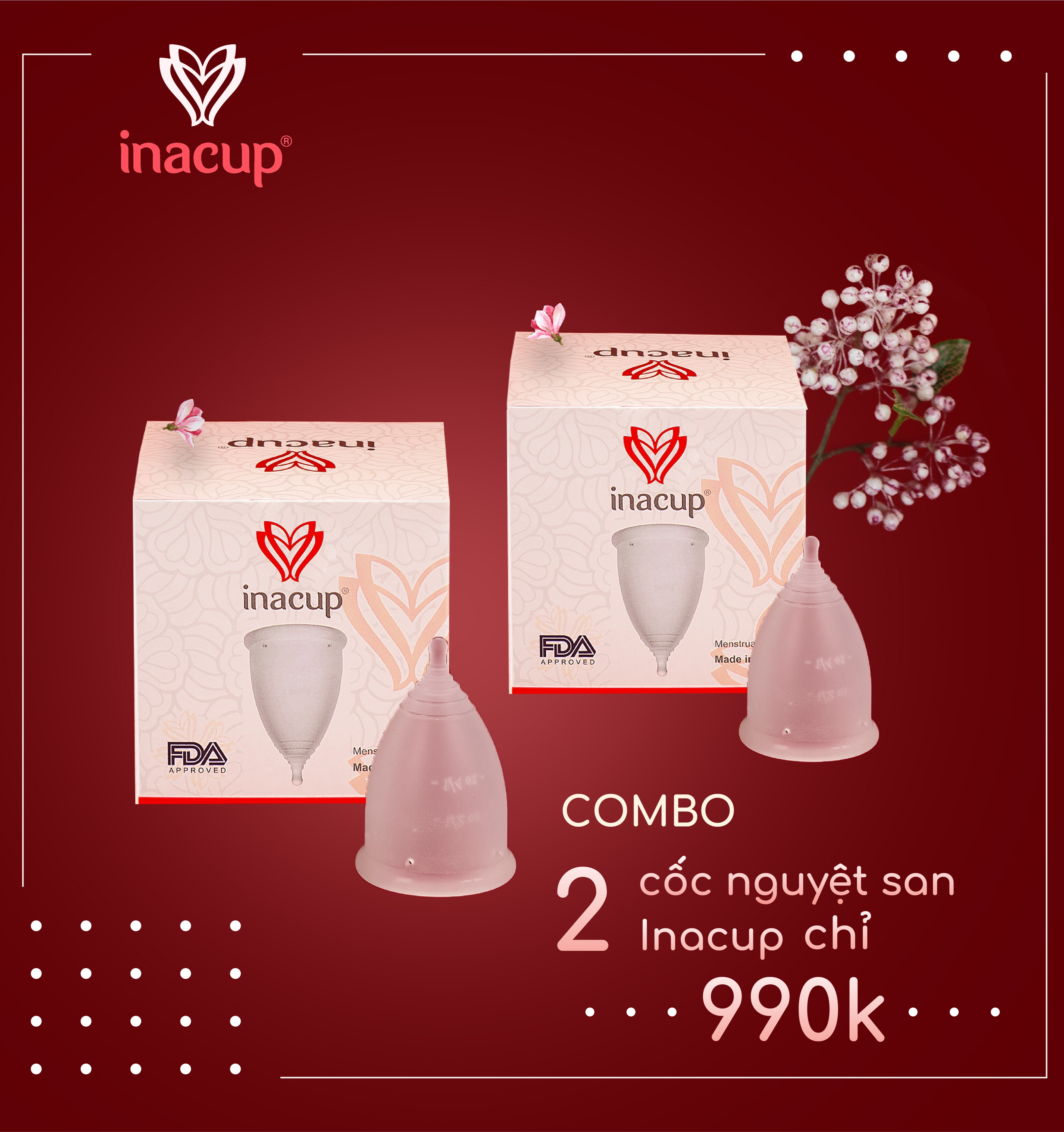 Combo 2 Cốc nguyệt san Inacup