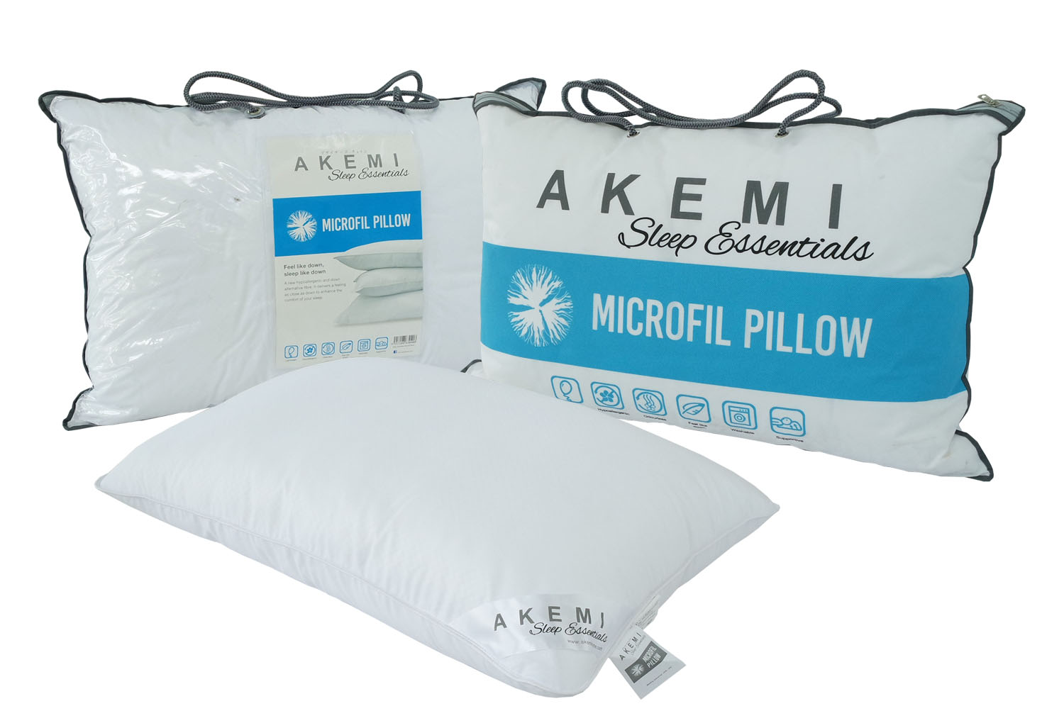 Akemi Sleep Essentials Microfil  Pillow 48cm x 73cm