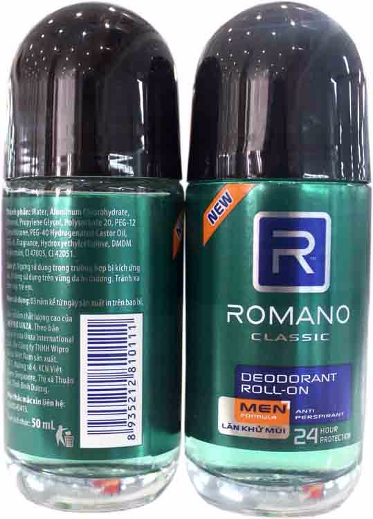 [HCM]Lăn khử mùi Romano Classic chai 50ml