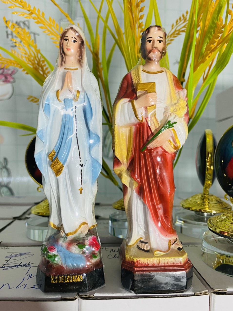 Tượng công giáo combo tượng Giuse và Maria lộ đức