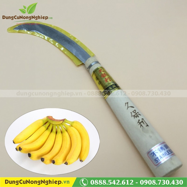 Dao cắt trái cán gỗ 25cm