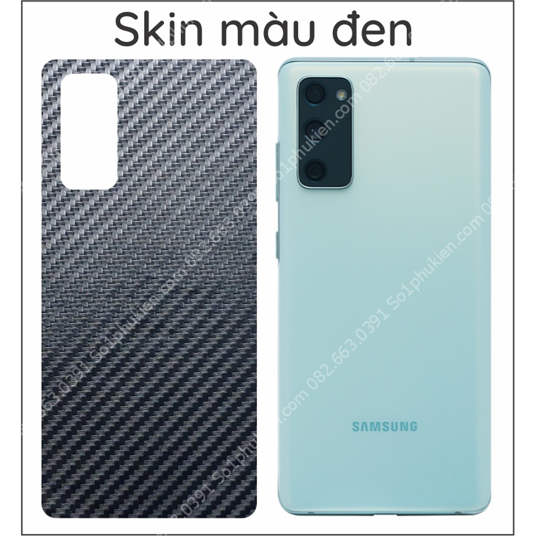 Miếng Dán Carbon Mặt Lưng Samsung S20 Fe