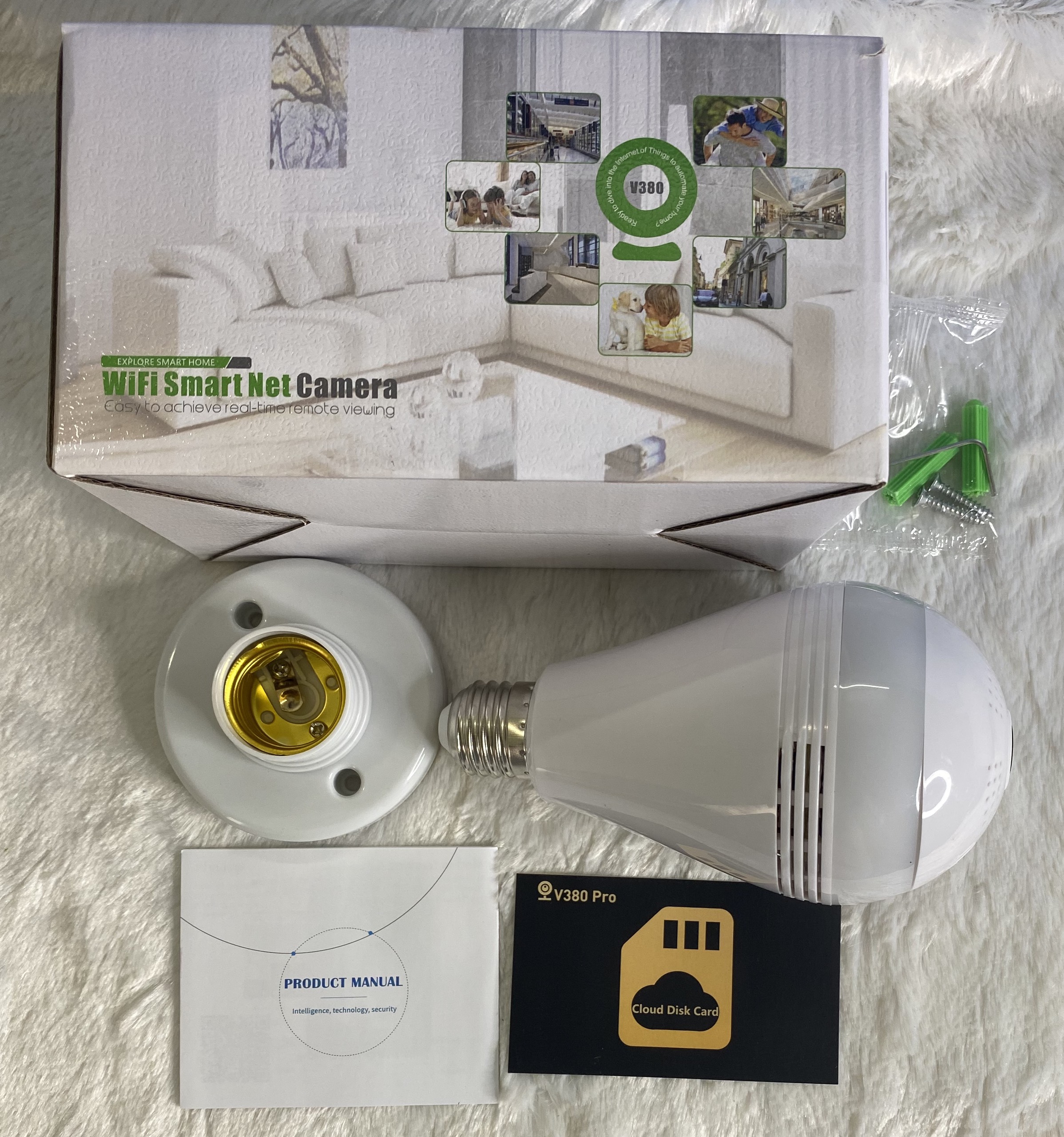 Camera Yoosee 2.0 V380- camera bóng đèn (có thể chọn kèm thẻ nhớ 32g-64g) - SP000340