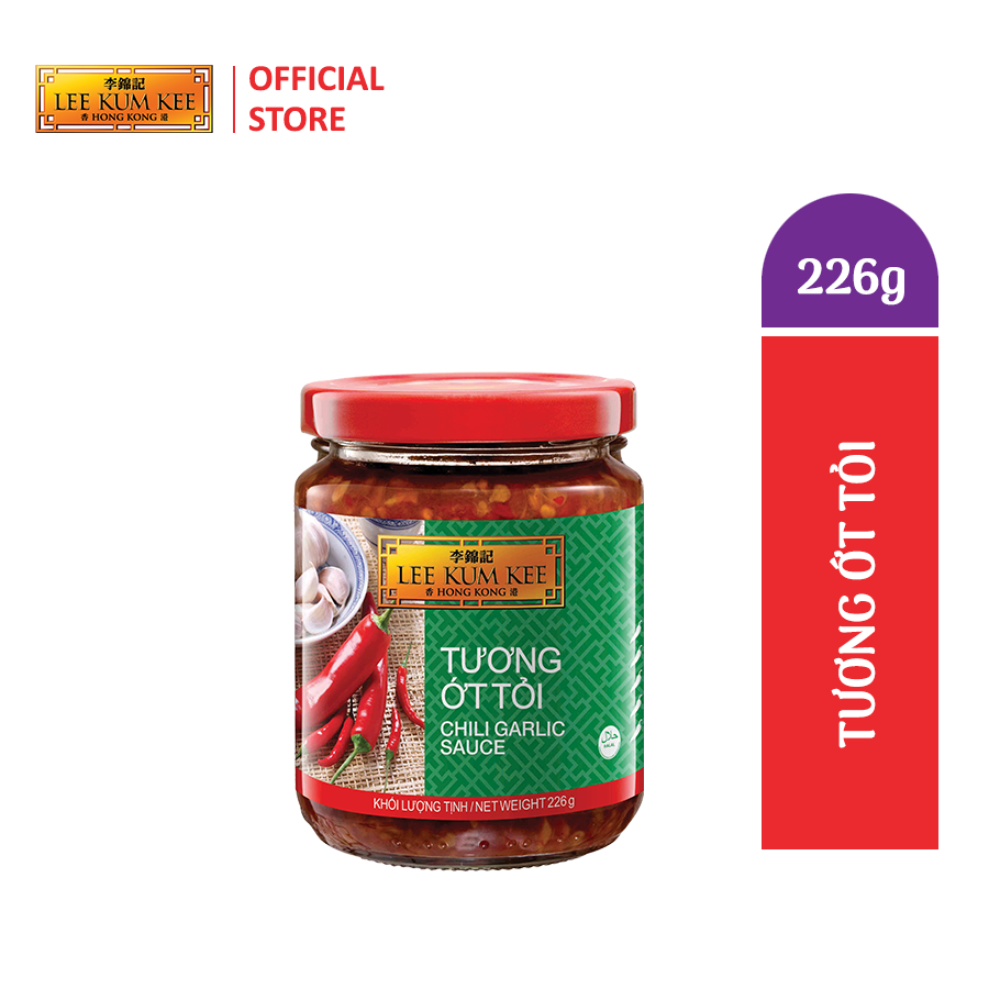 [Đơn 150K Tặng Gói Sốt] Tương ớt tỏi LEE KUM KEE CHILLI GARLIC SAUCE hũ thủy tinh 226 gram