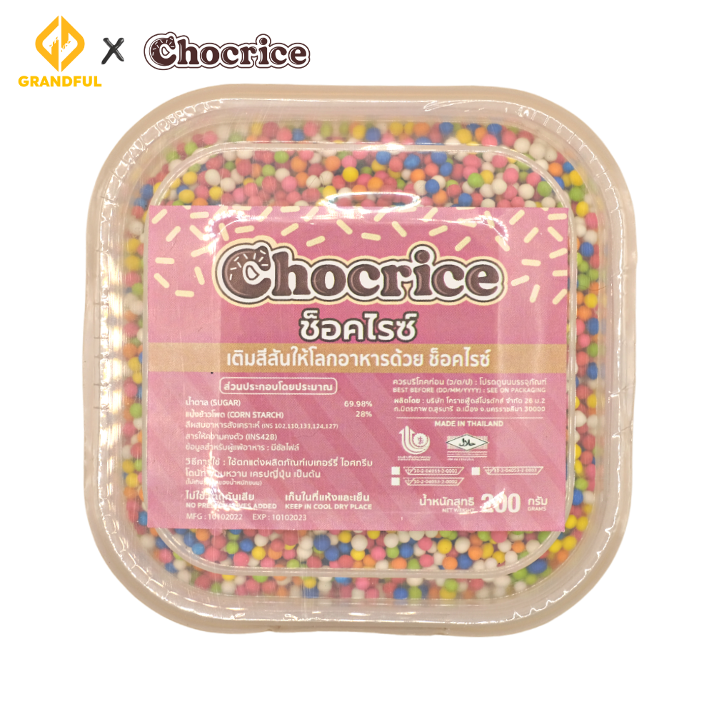 Cốm Màu CHOCRICE 200g Trang Trí Bánh Bakery