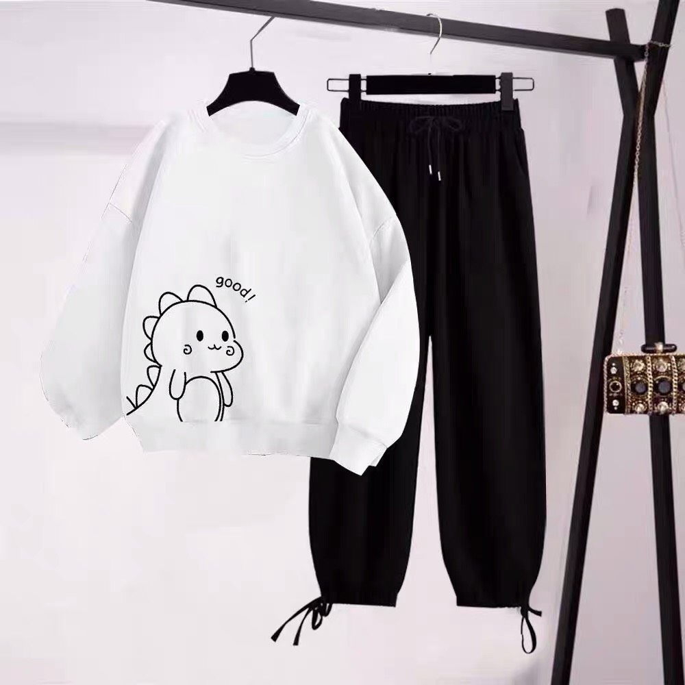 Sét áo sweater gấu good kèm quần bom dây rút