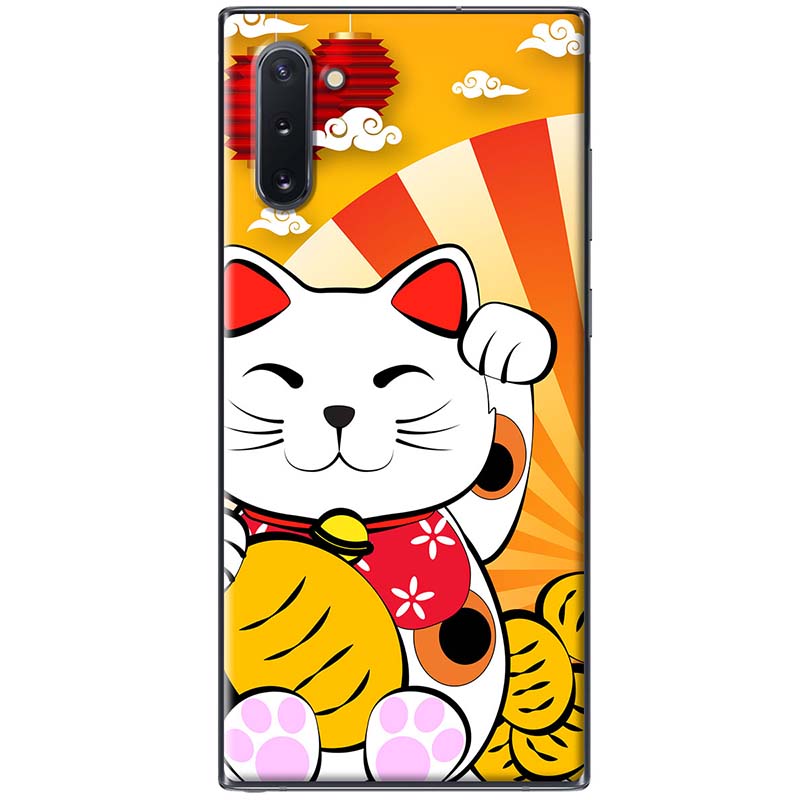 Ốp lưng dành cho samsung galaxy note 10, note 10 plus, note 10 lite, note 20, note 20 ultra mẫu mèo thần tài hoàng kim