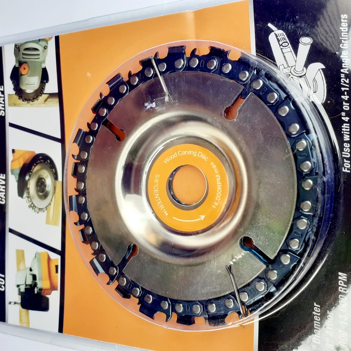 badgeĐĩa xích đĩa mài, đĩa mài 4 / 4,5 inch và 22 lưỡi cắt hình răng cưa tinh xảo cho máy mài góc 100/115 mm, lỗ trung tâm máy mài 5/8 inch, lưỡi cưa gỗ