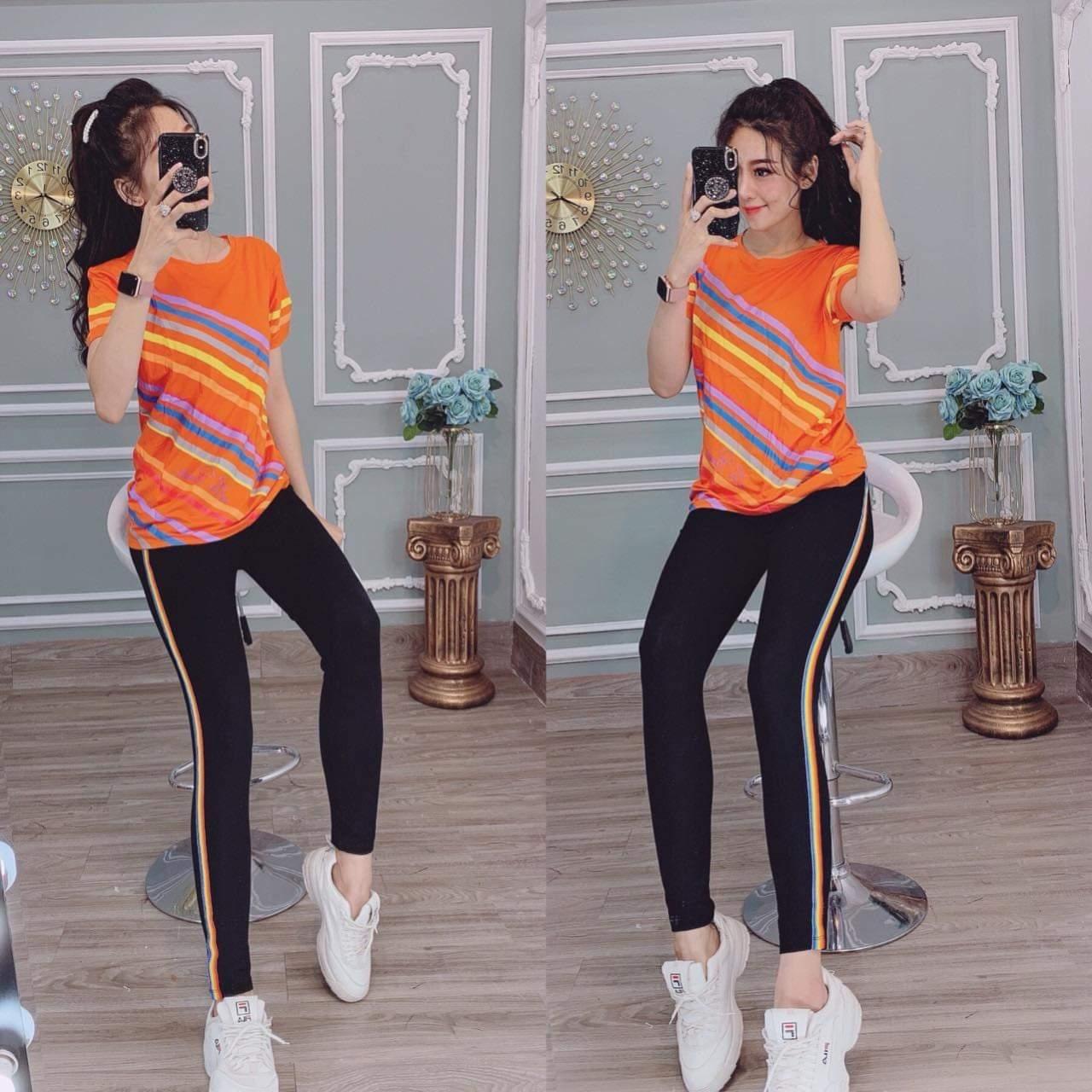 SÉT ĐỒ BỘ NỮ PHỐI SỌC ĐA SẮC MÀU ĐỘC ĐÁO