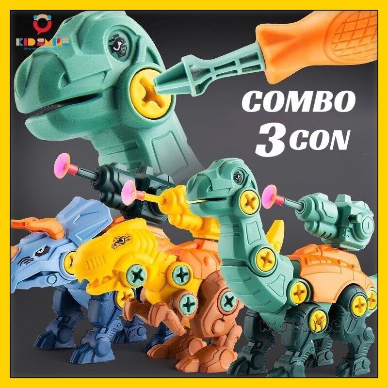 Đồ chơi trẻ em lắp ráp các loại khủng long siêu thú đại chiến SIÊU TO với