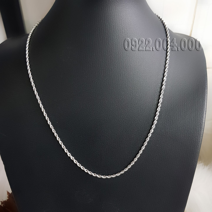 Dây chuyền kiểu dây thừng cỡ nhỏ 2mm.