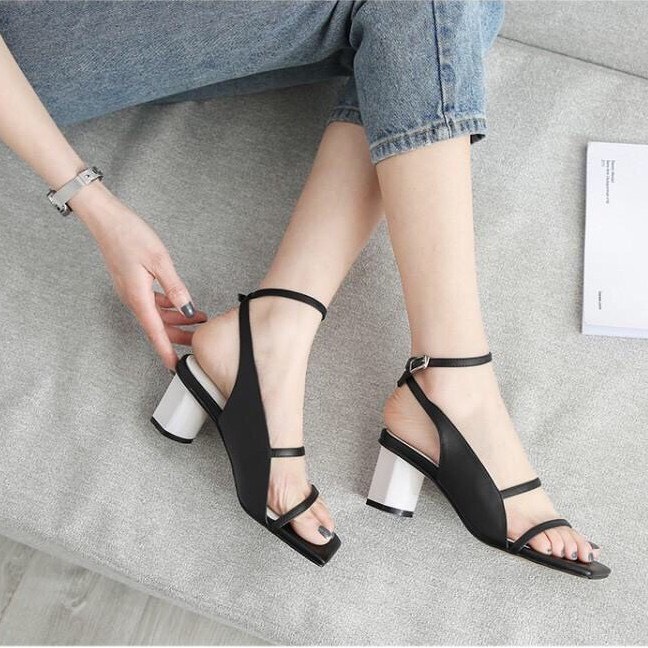 Giày Sandal gót tròn cao 5 phân trẻ trung MAS21