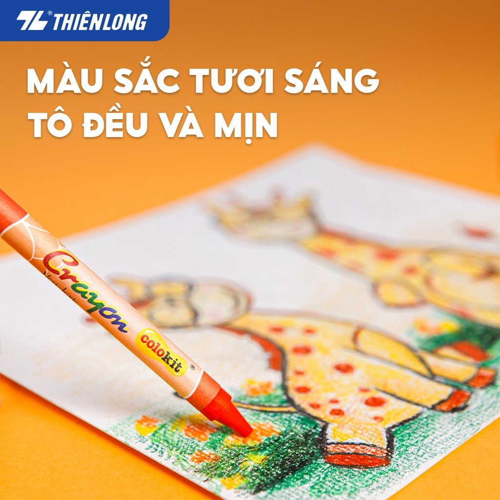 (1 Hộp) Bút sáp 24 màu Colokit Thiên Long CR-C09