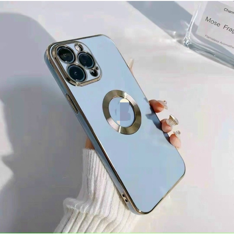 Ốp silicon bóng hở táo tròn magsafe ip14/ ip14 max/ ip14 pro/ ip14 pro max