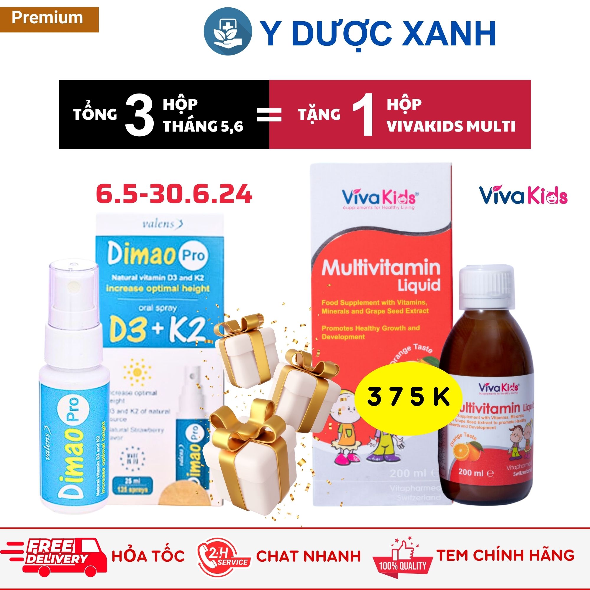 Dimao pro d3k2, 25 ml, bổ sung vitamin d3k2 cho bé - y dược xanh